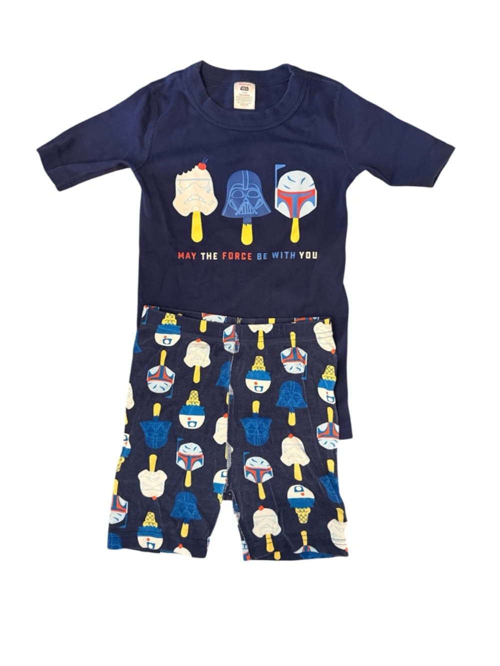 Hanna Andersson boys Star Wars Popsicle pajamas size 8 (130) Short set
